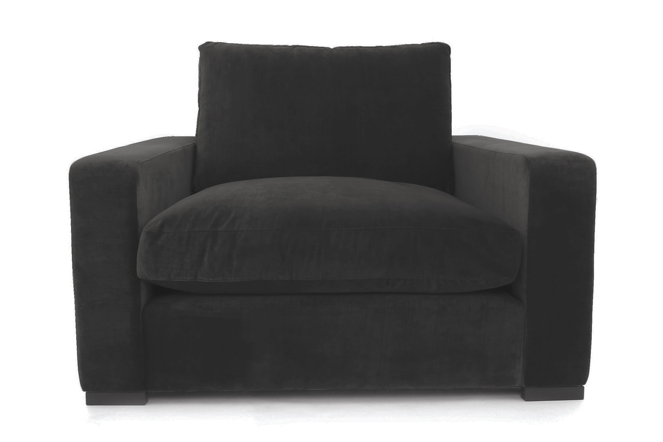 Old Boot Sofas Battersea Love Seat in Harmony Velvet Iron