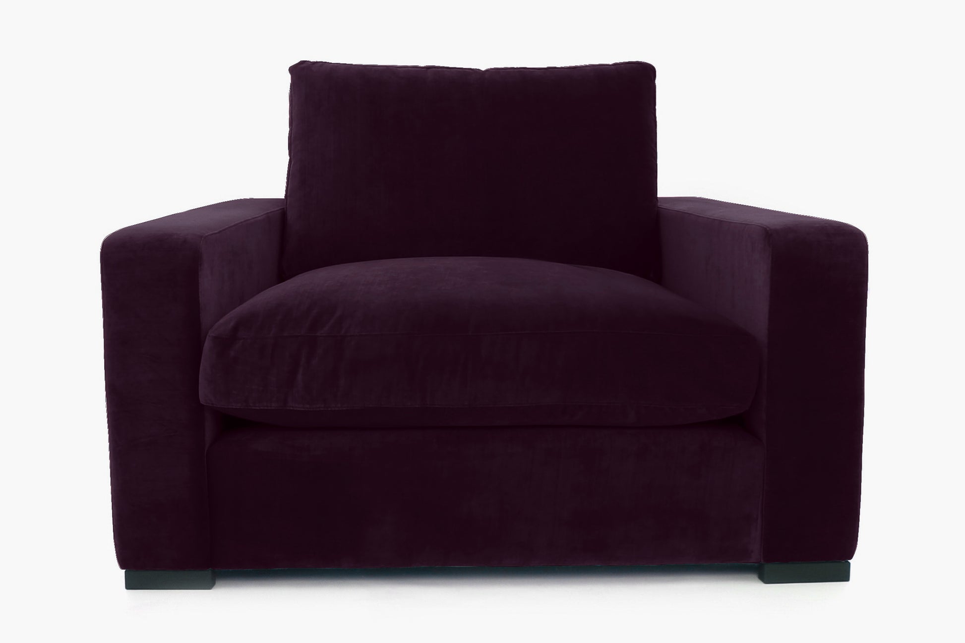 Old Boot Sofas Battersea Love Seat in Harmony Velvet Mulberry