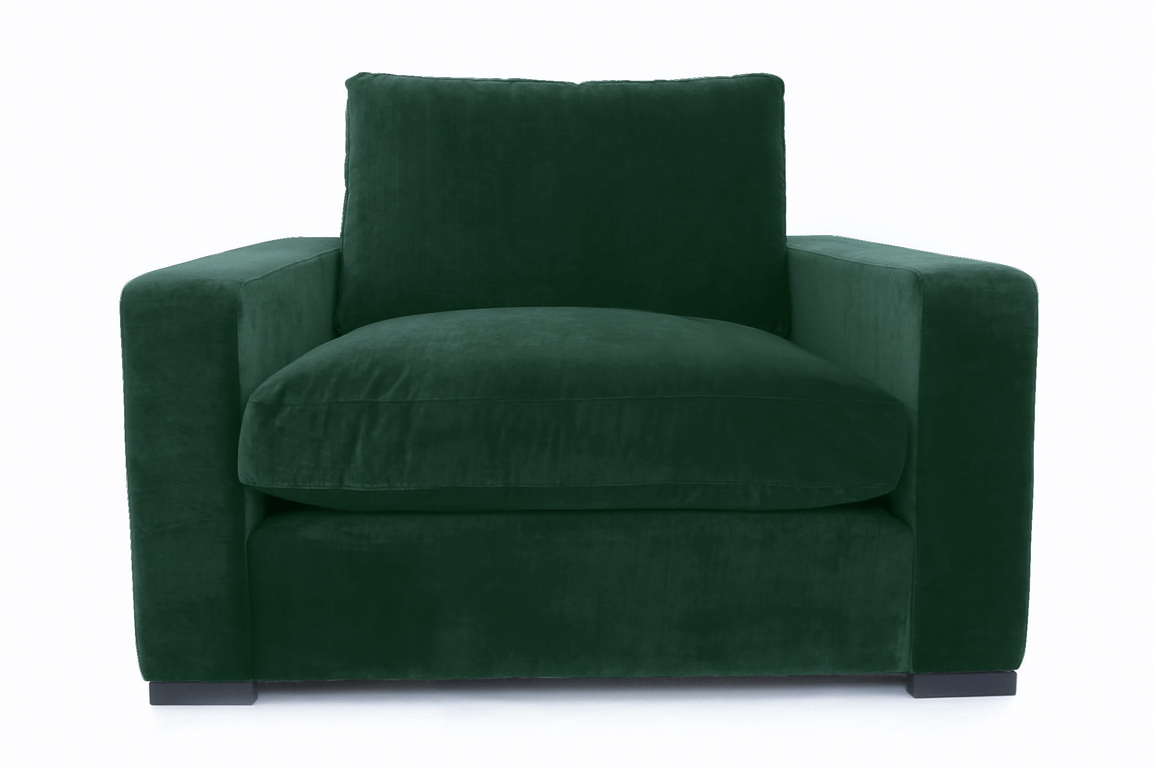 Old Boot Sofas Battersea Love Seat in Harmony Velvet Seaweed