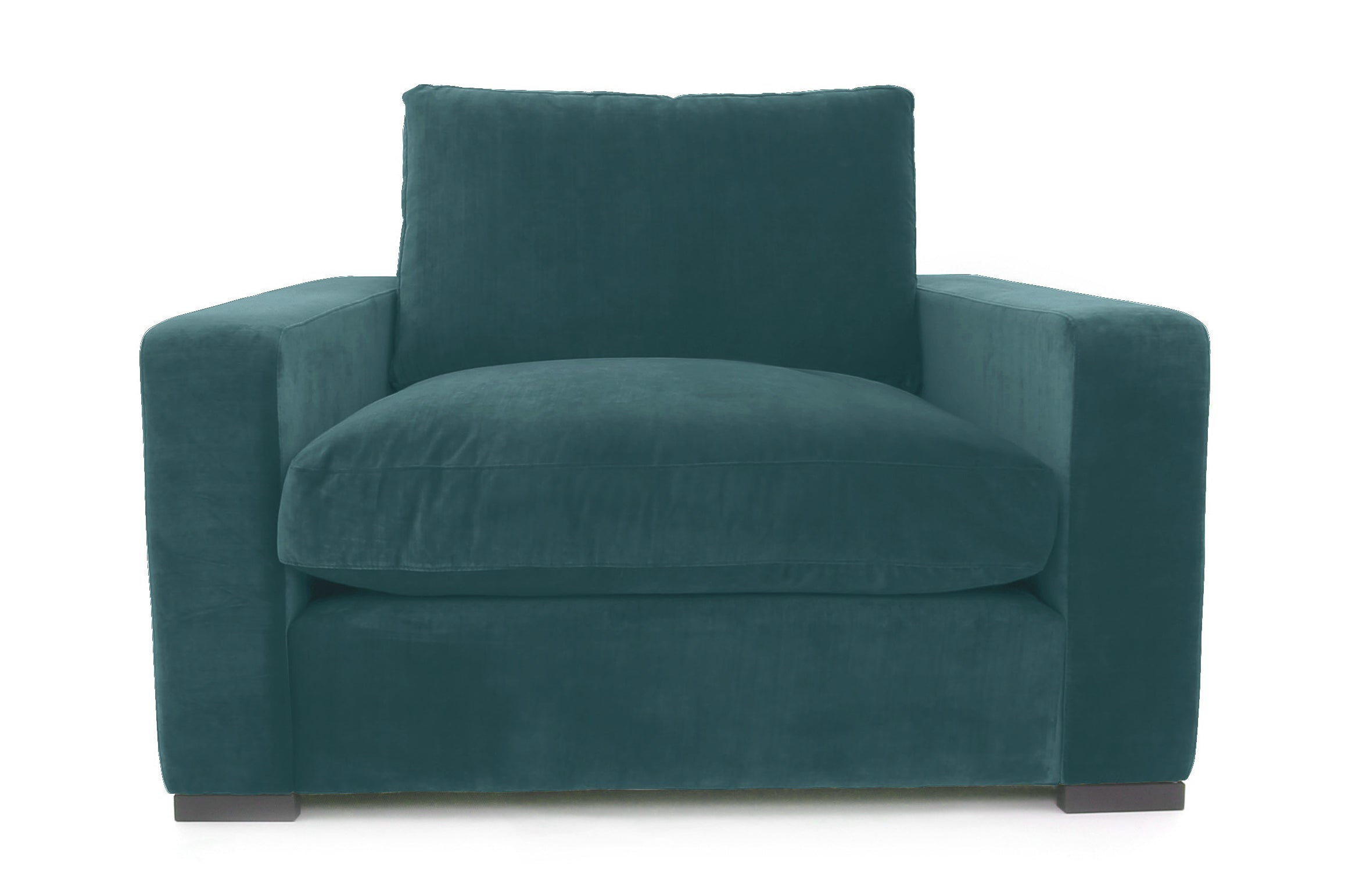 Old Boot Sofas Battersea Love Seat in Lazy Linen Kingfisher