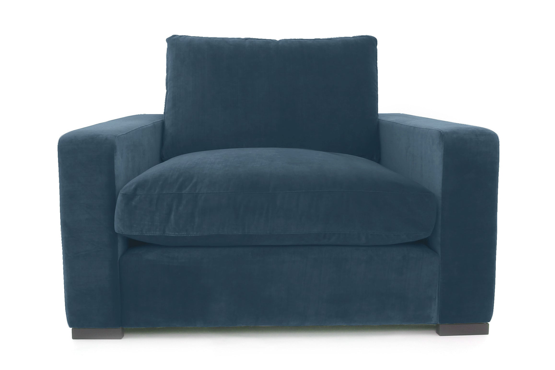 Old Boot Sofas Battersea Love Seat in Lazy Linen Marine