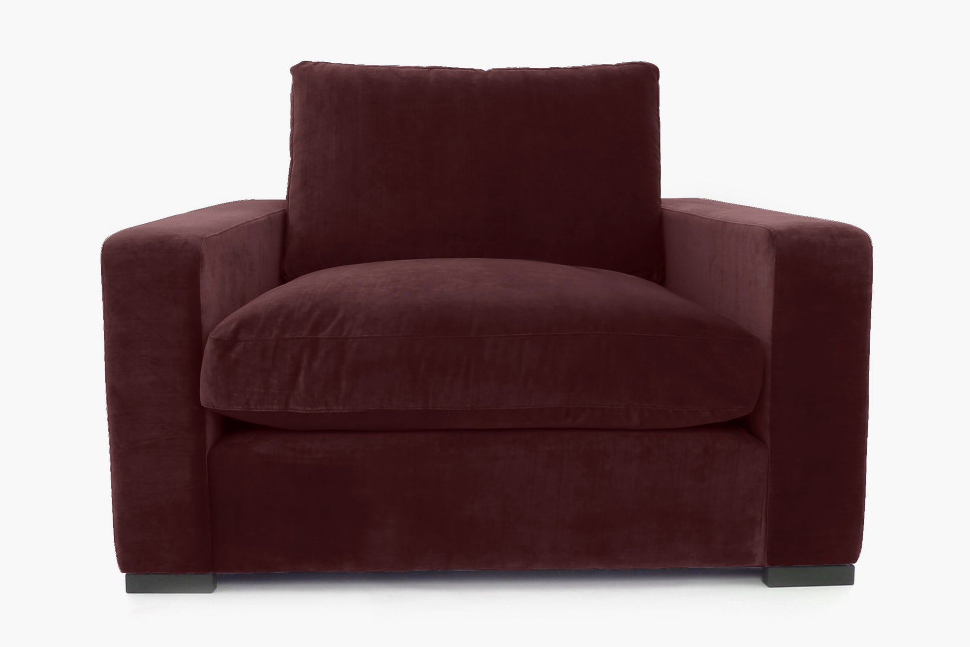 Old Boot Sofas Battersea Love Seat in Mellow Fabric Amethyst