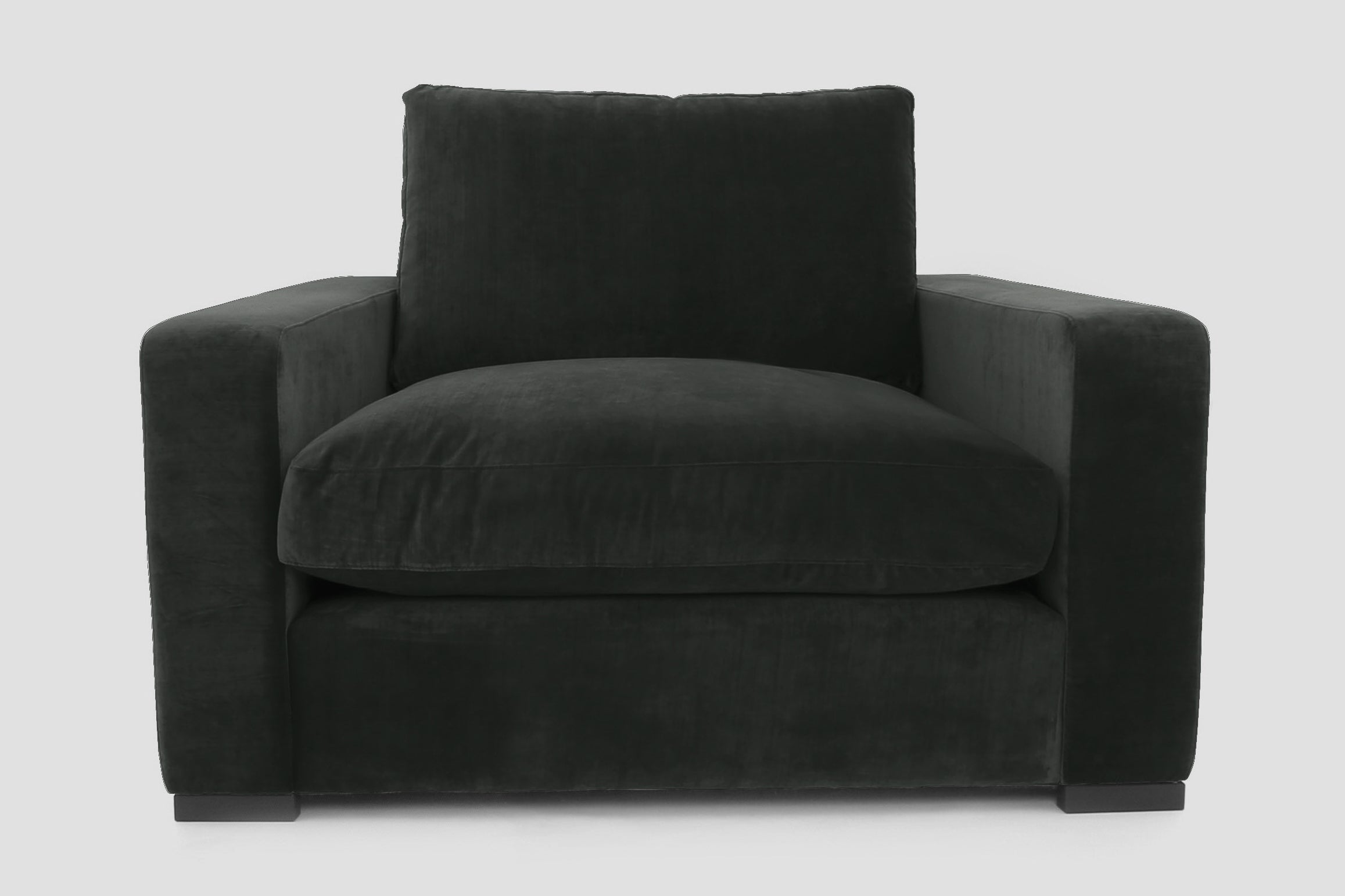 Old Boot Sofas Battersea Love Seat Mellow Fabric Charcoal