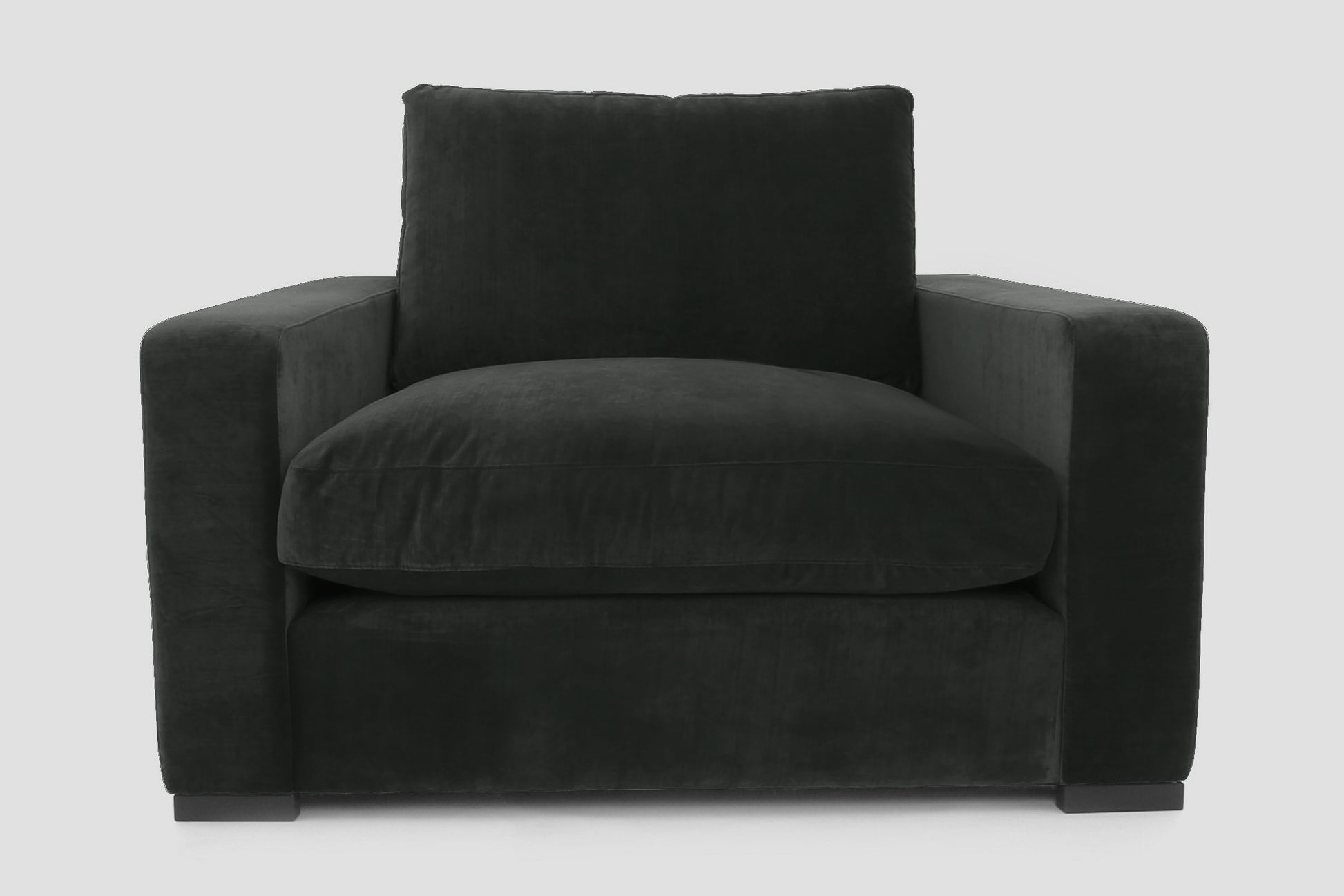 Old Boot Sofas Battersea Love Seat in Mellow Fabric Charcoal