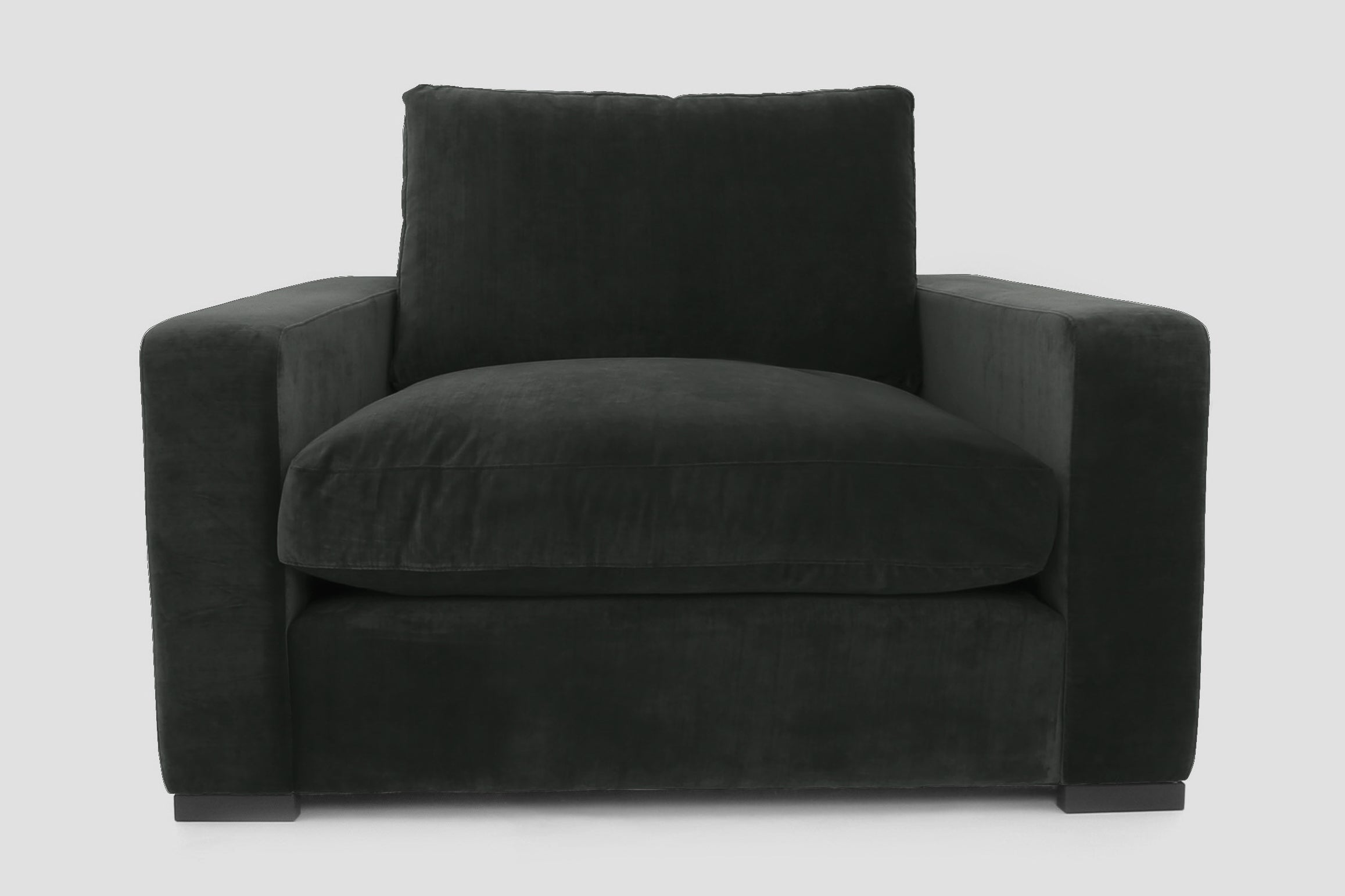 Old Boot Sofas Battersea Love Seat in Mellow Fabric Charcoal