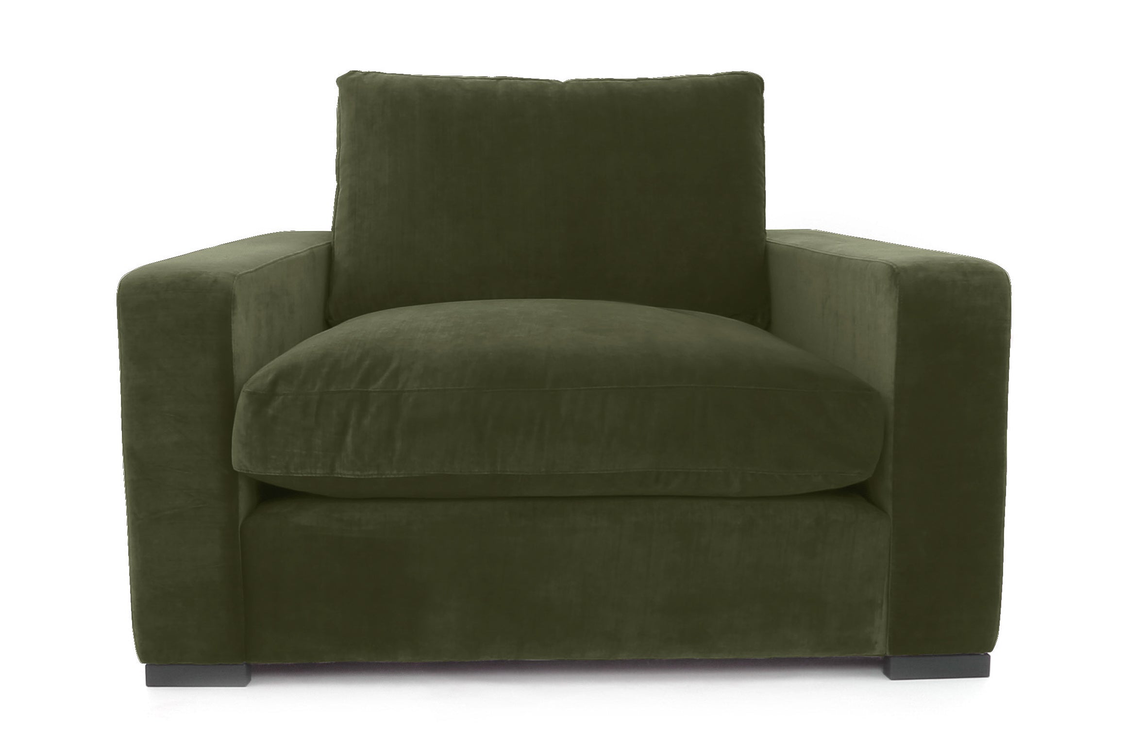 Old Boot Sofas Battersea Love Seat Mellow Fabric Moss