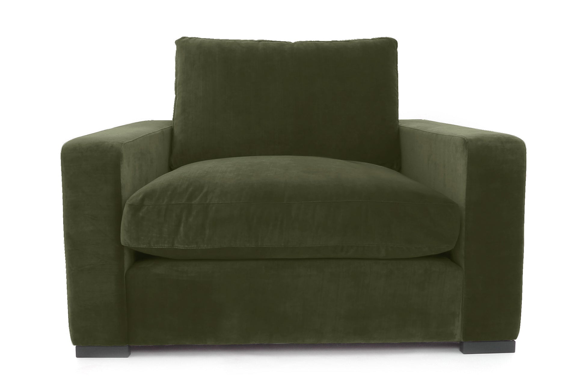 Old Boot Sofas Battersea Love Seat in Mellow Fabric Moss