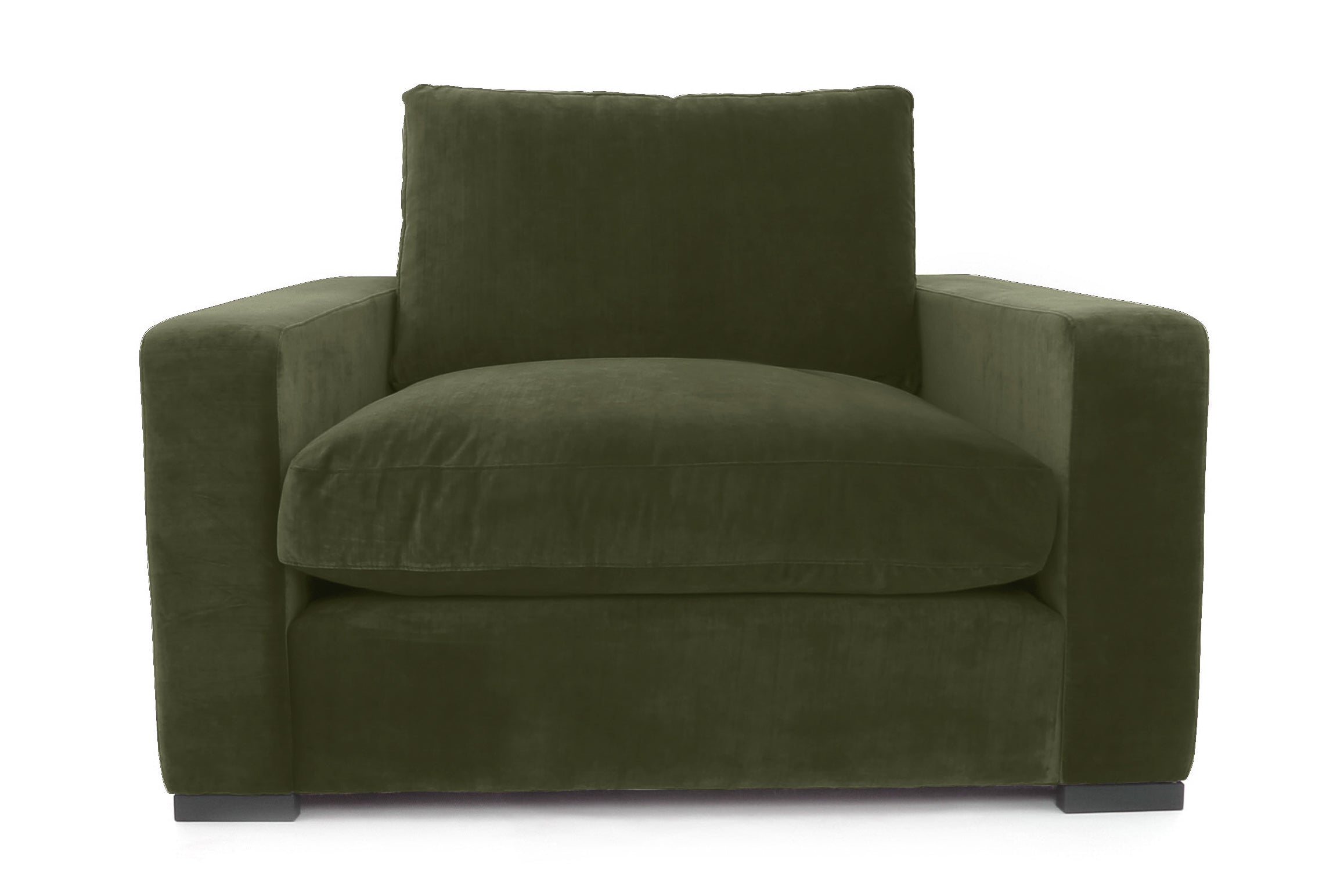 Old Boot Sofas Battersea Love Seat in Mellow Fabric Moss