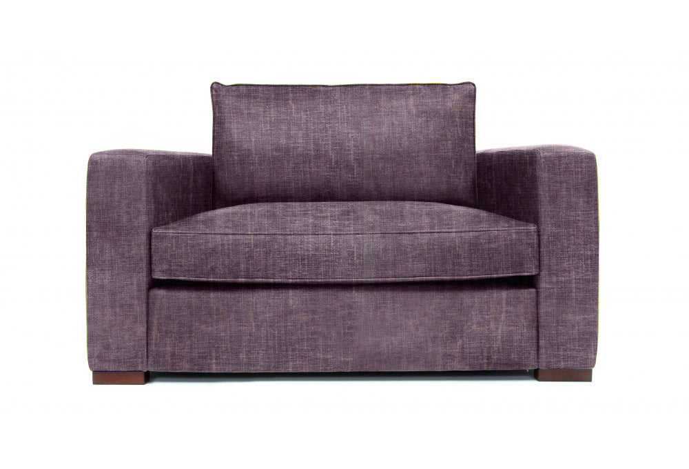 Old Boot Sofas Battersea Love Seat Shabby Velvet Grape