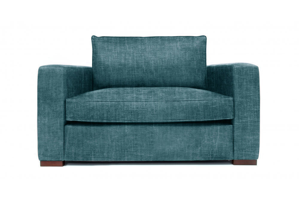 Old Boot Sofas Battersea Love Seat Shabby Velvet Prussian