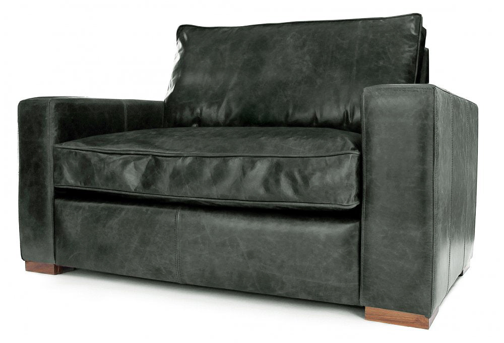 Old Boot Sofas Battersea Love Seat Vintage Leather Black