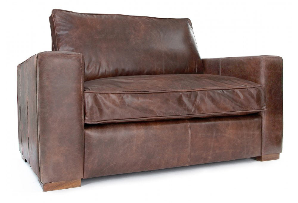 Old Boot Sofas Battersea Love Seat Vintage Leather Brown