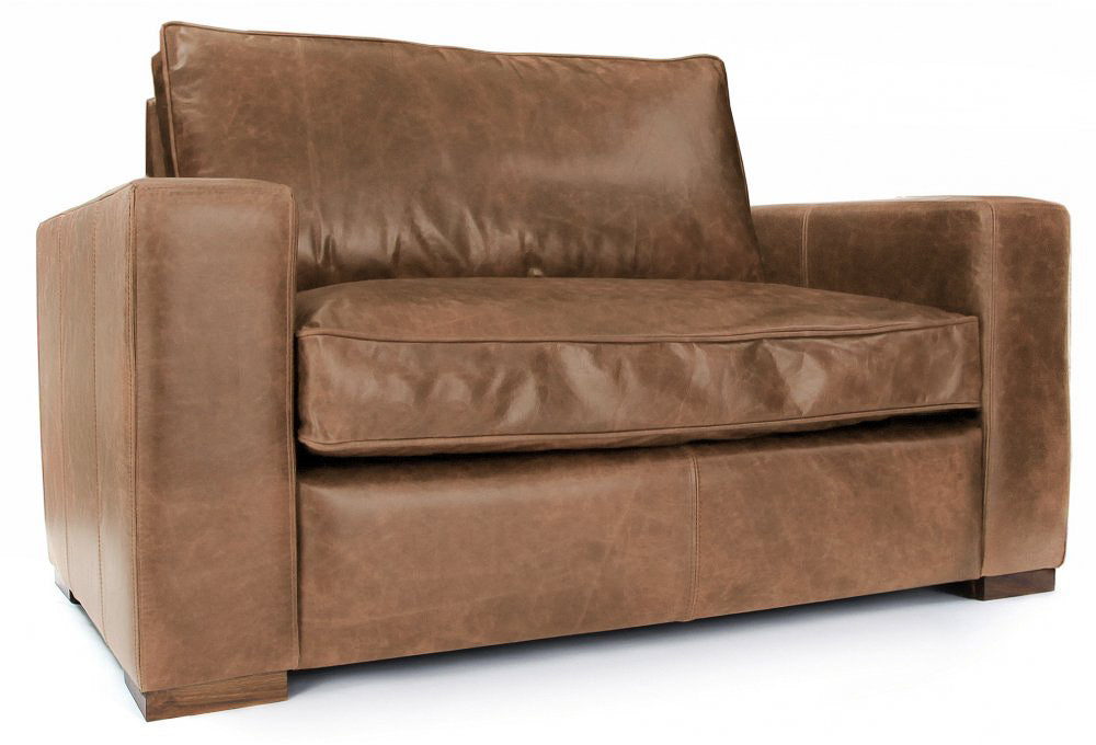 Old Boot Sofas Battersea Love Seat in Vintage Leather Tan