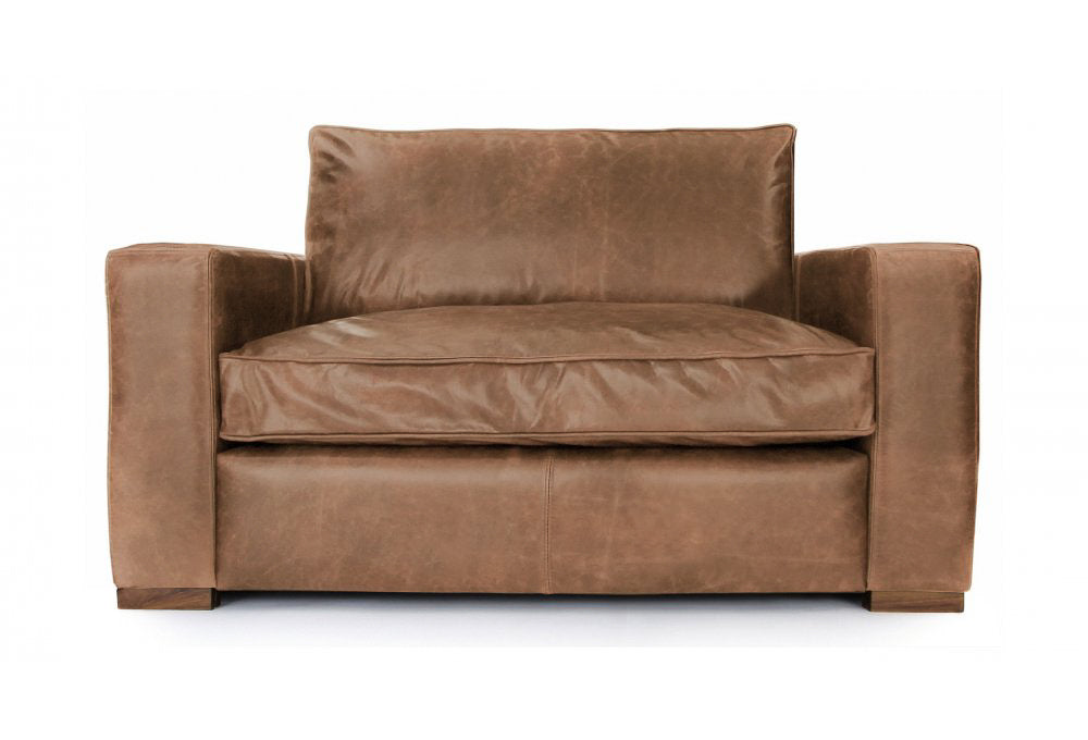 Old Boot Sofas Battersea Love Seat in Vintage Leather Tan