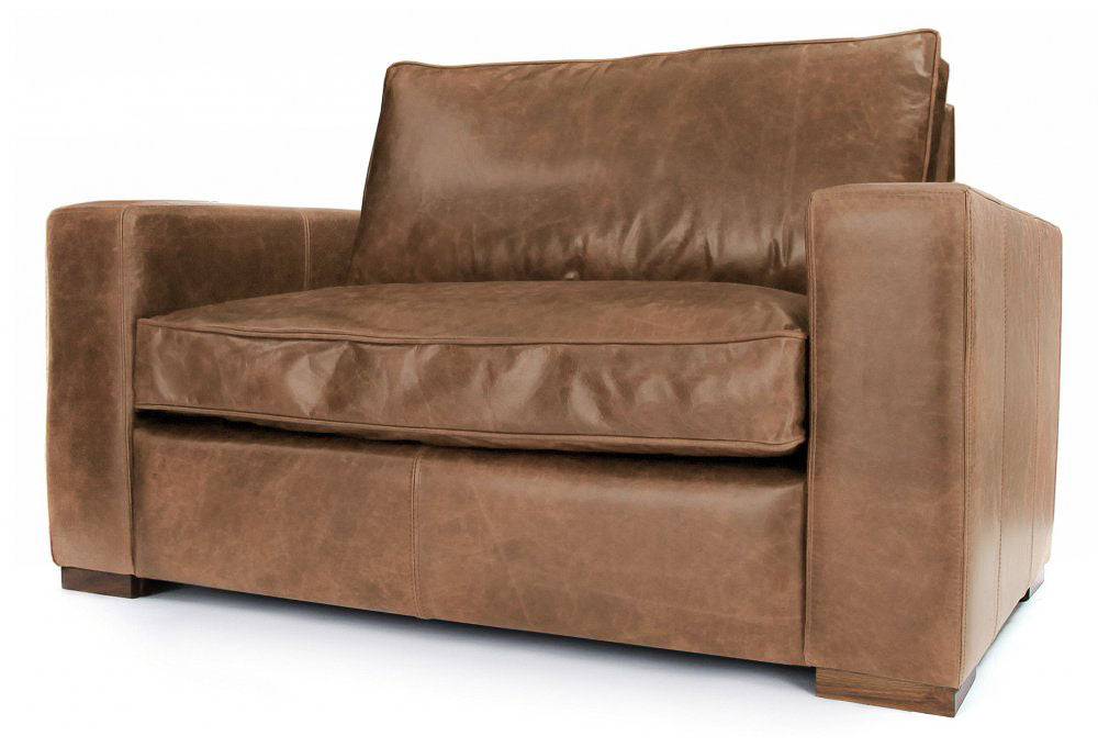 Old Boot Sofas Battersea Love Seat in Vintage Leather Tan