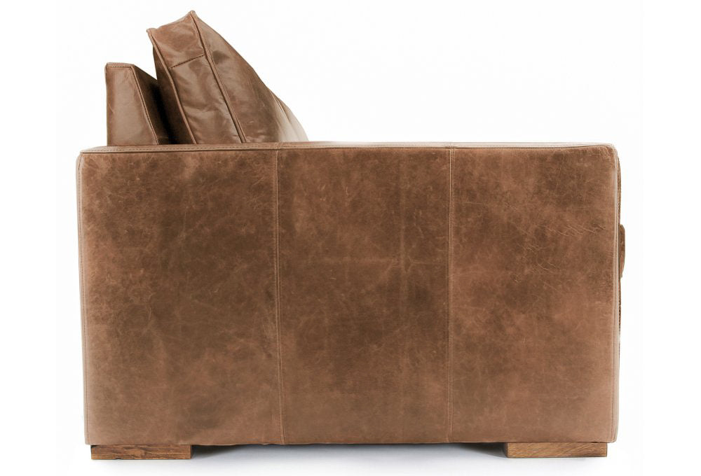 Old Boot Sofas Battersea Love Seat in Vintage Leather Tan
