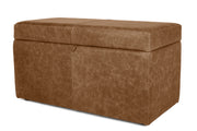 Old Boot Sofas Blanket Box Midi Footstool in Hobnail Leather Lush