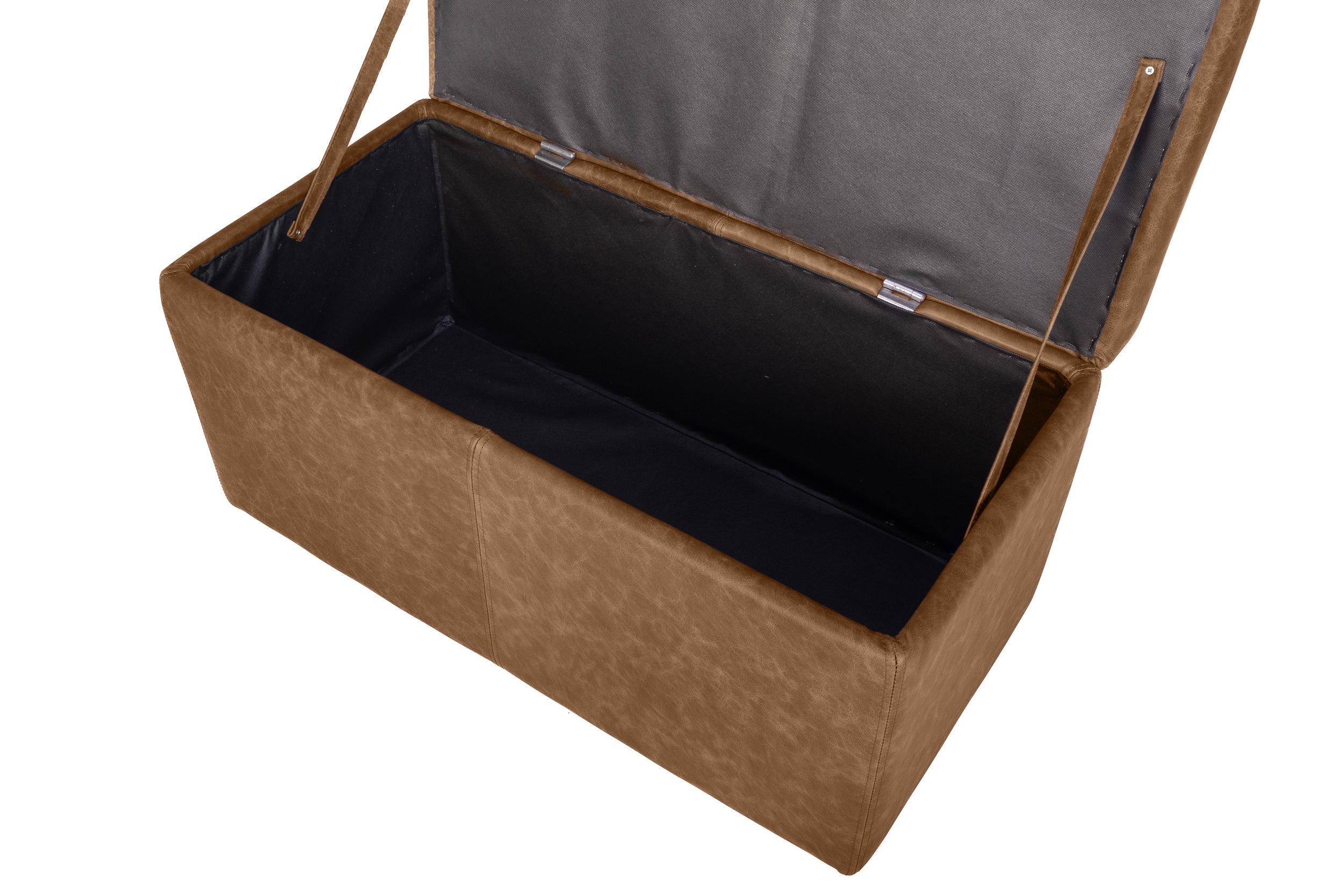 Old Boot Sofas Blanket Box Midi Footstool in Hobnail Leather Lush