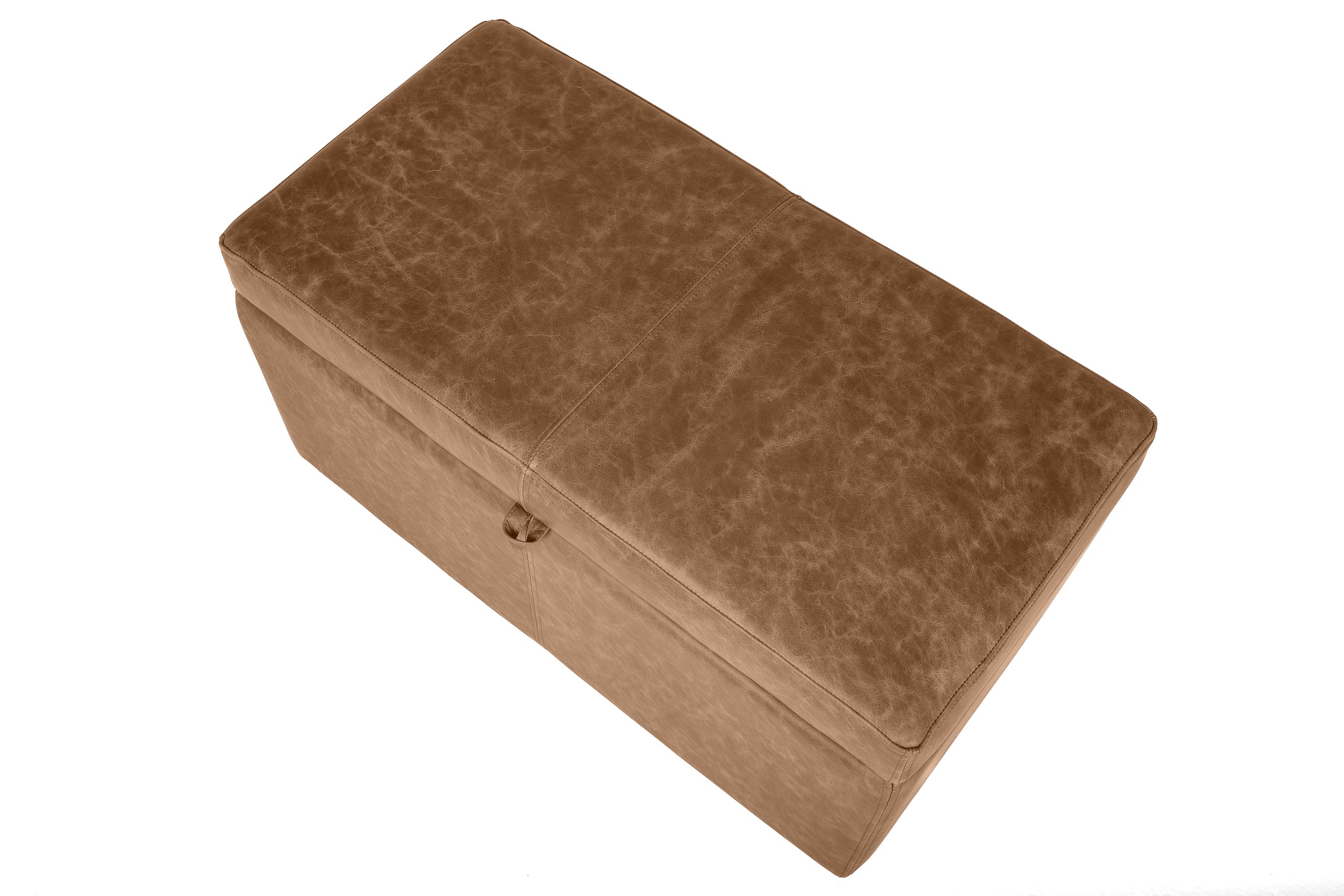 Old Boot Sofas Blanket Box Midi Footstool in Hobnail Leather Lush