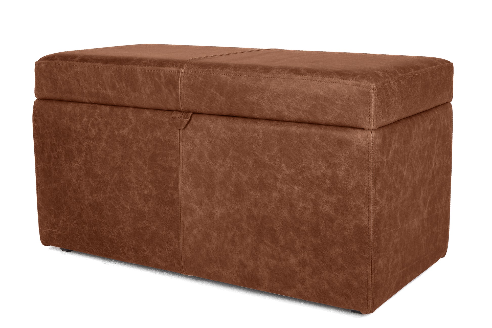 Old Boot Sofas Blanket Box Footstool Hobnail Leather Mocca