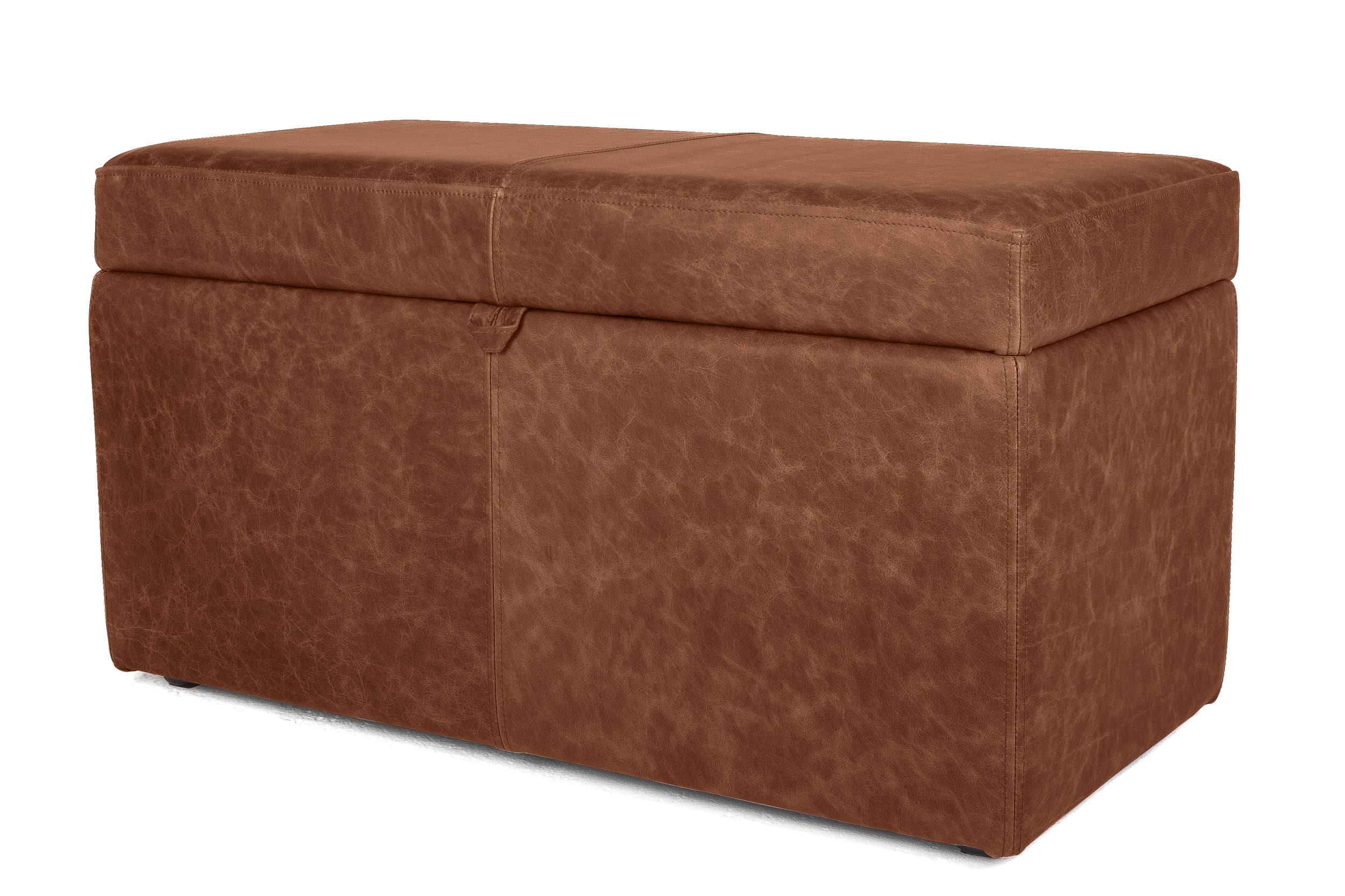 Old Boot Sofas Blanket Box Footstool Hobnail Leather Mocca