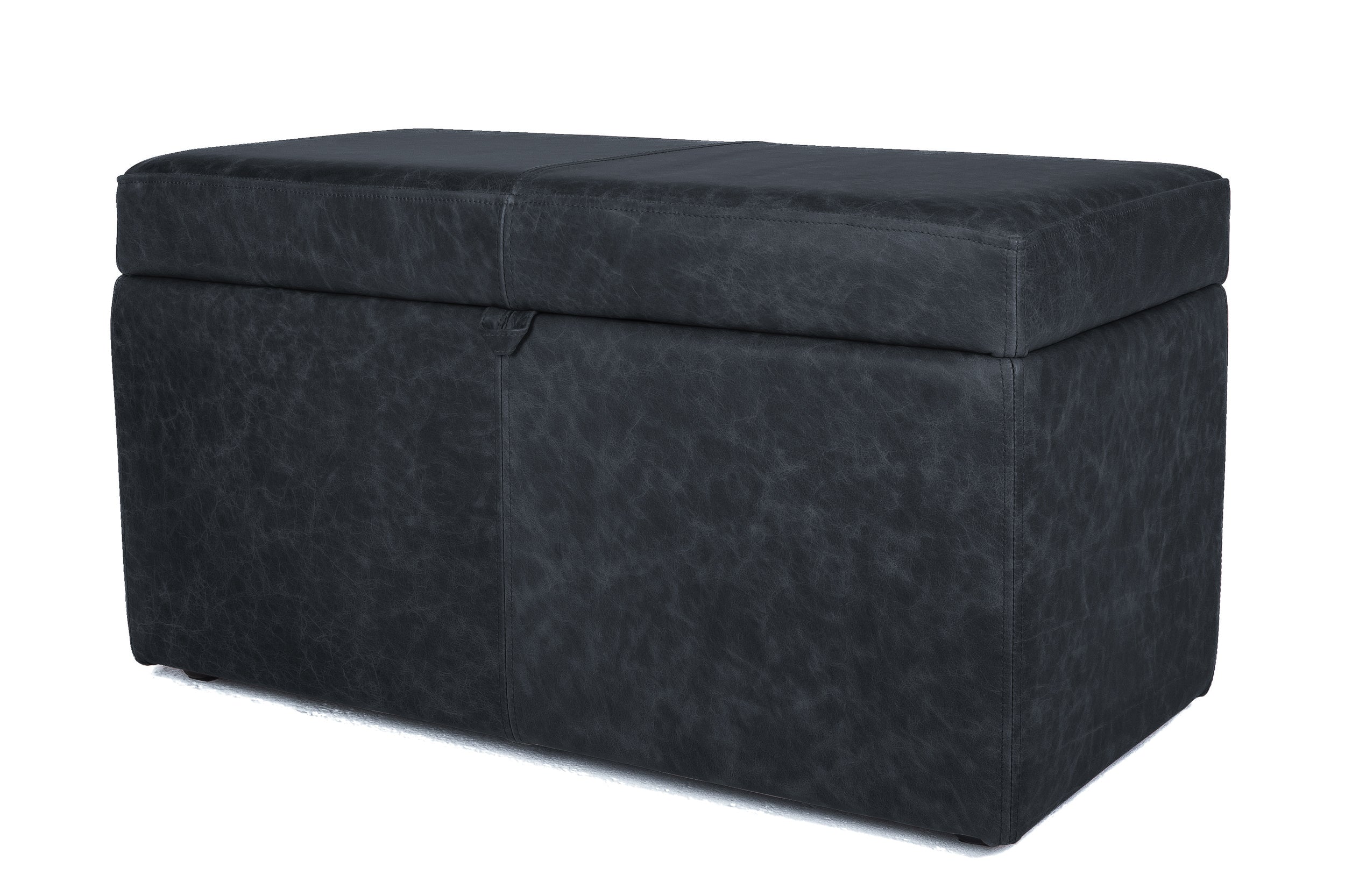 Old Boot Sofas Blanket Box Footstool Vintage Leather Black