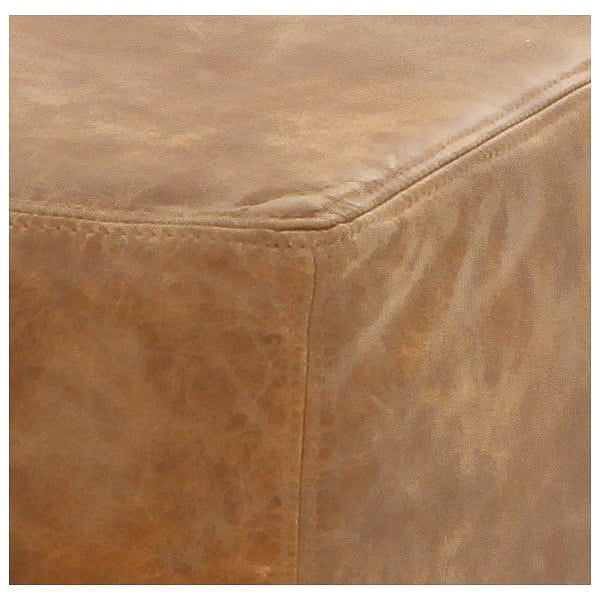 Old Boot Sofas Block Footstool 45 X 45Cm Footstool in Vintage Leather Tan