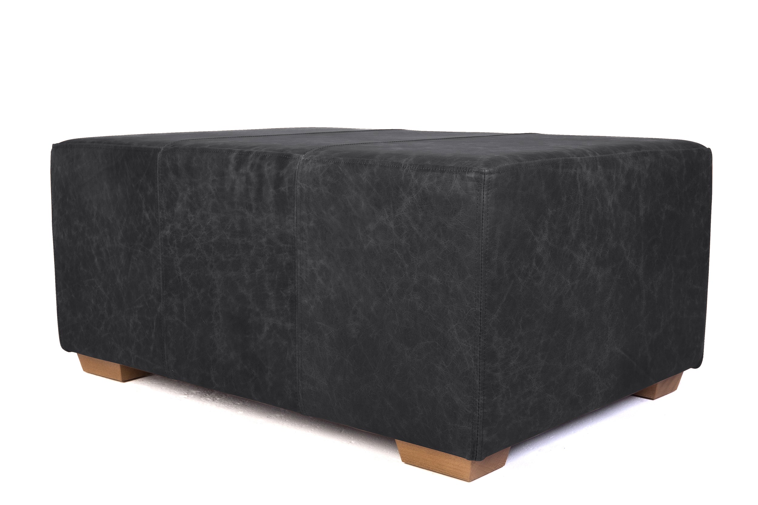 Old Boot Sofas Big One Footstool Footstool Vintage Leather Black
