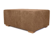 Old Boot Sofas Big One Footstool 100 X 70 X 45Cm Footstool in Vintage Leather Tan