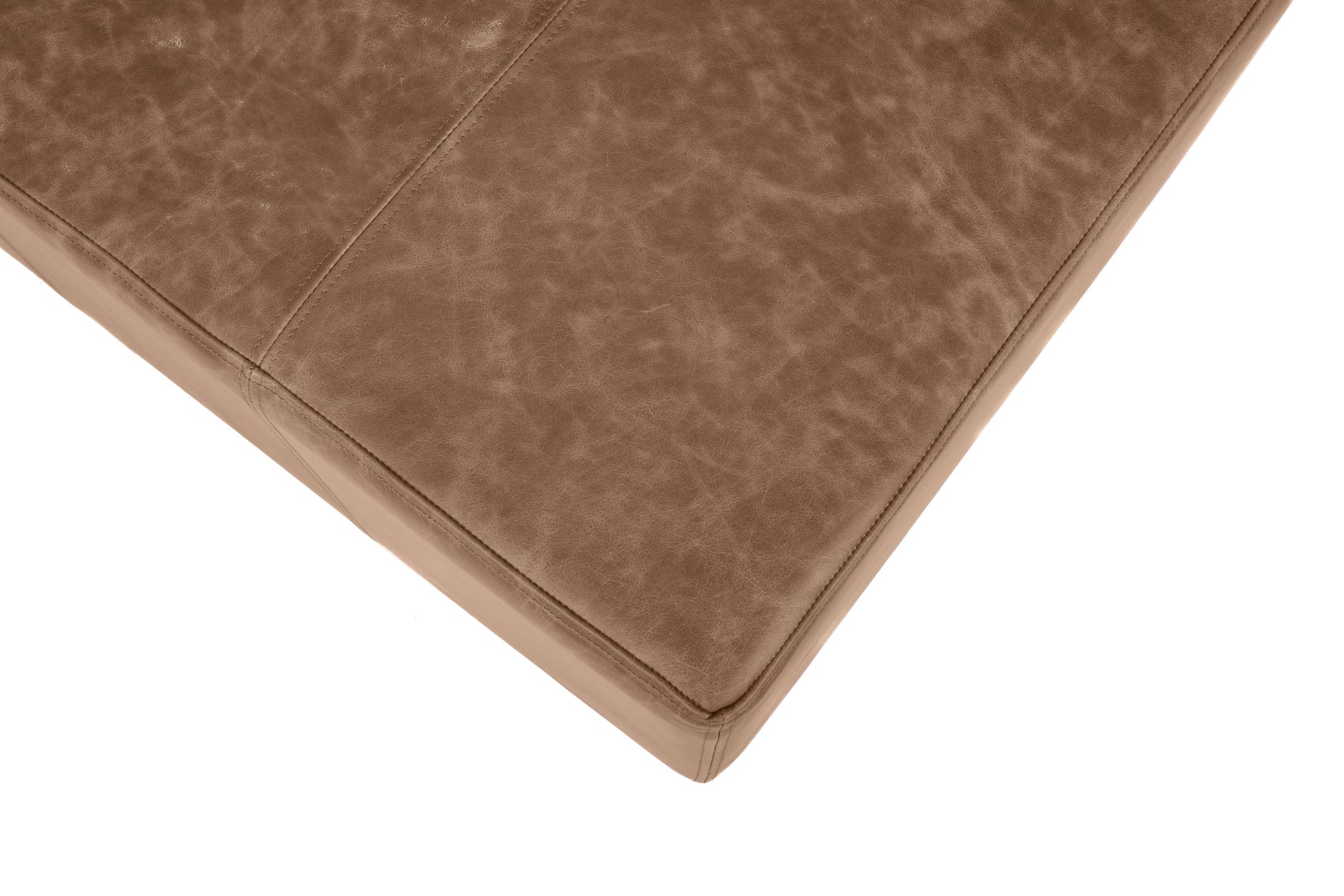 Old Boot Sofas Big One Footstool 100 X 70 X 45Cm Footstool in Vintage Leather Tan