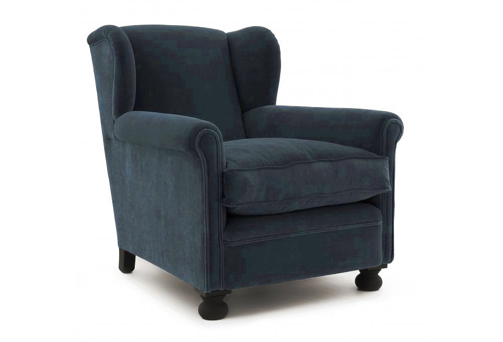 Old Boot Sofas Bookworm Armchair Aged Velvet Denim