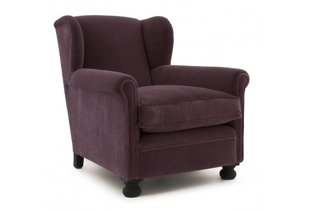 Old Boot Sofas Bookworm Armchair Aged Velvet Iris