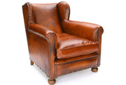 Old Boot Sofas Bookworm Armchair in Original Leather Caramel