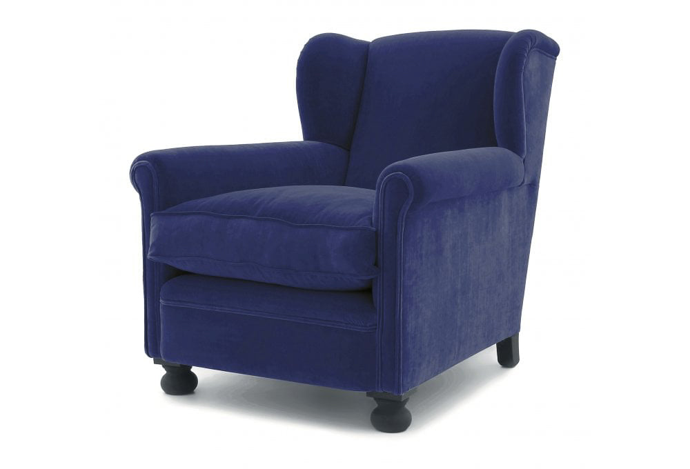 Old Boot Sofas Bookworm Armchair Vintage Velvet Midnight