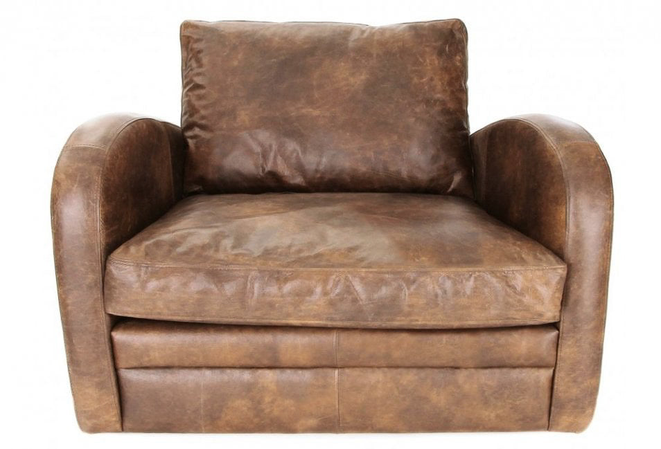 Old Boot Sofas Camden Love Seat in Vintage Leather Tan
