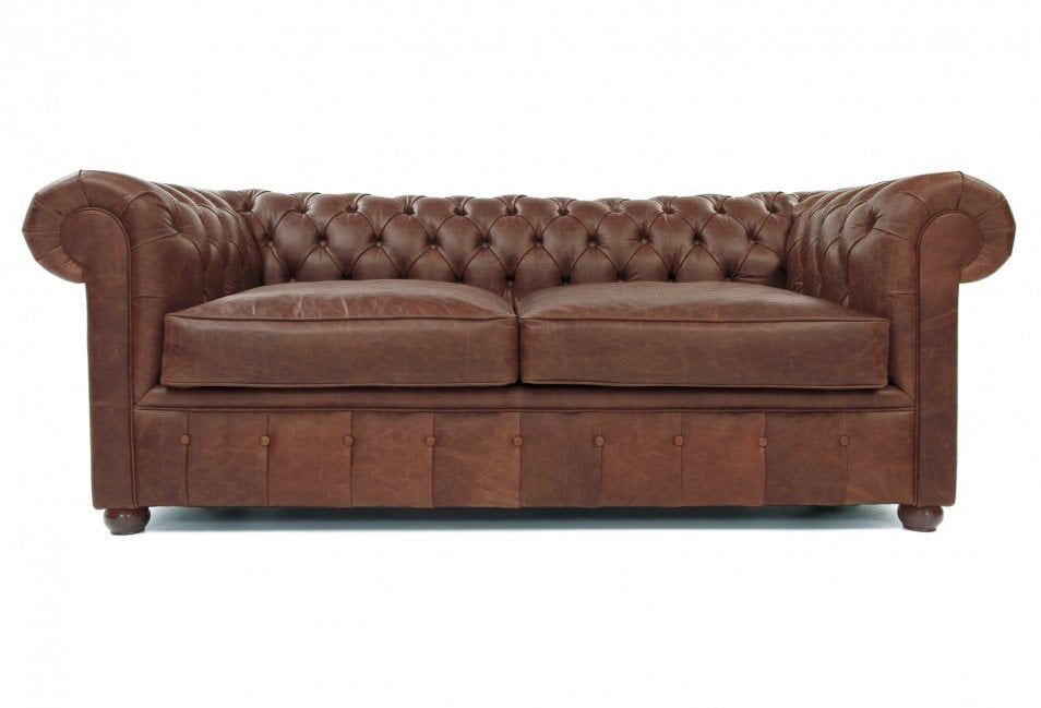 Old Boot Sofas Chester Sofa Hobnail Leather Mocca