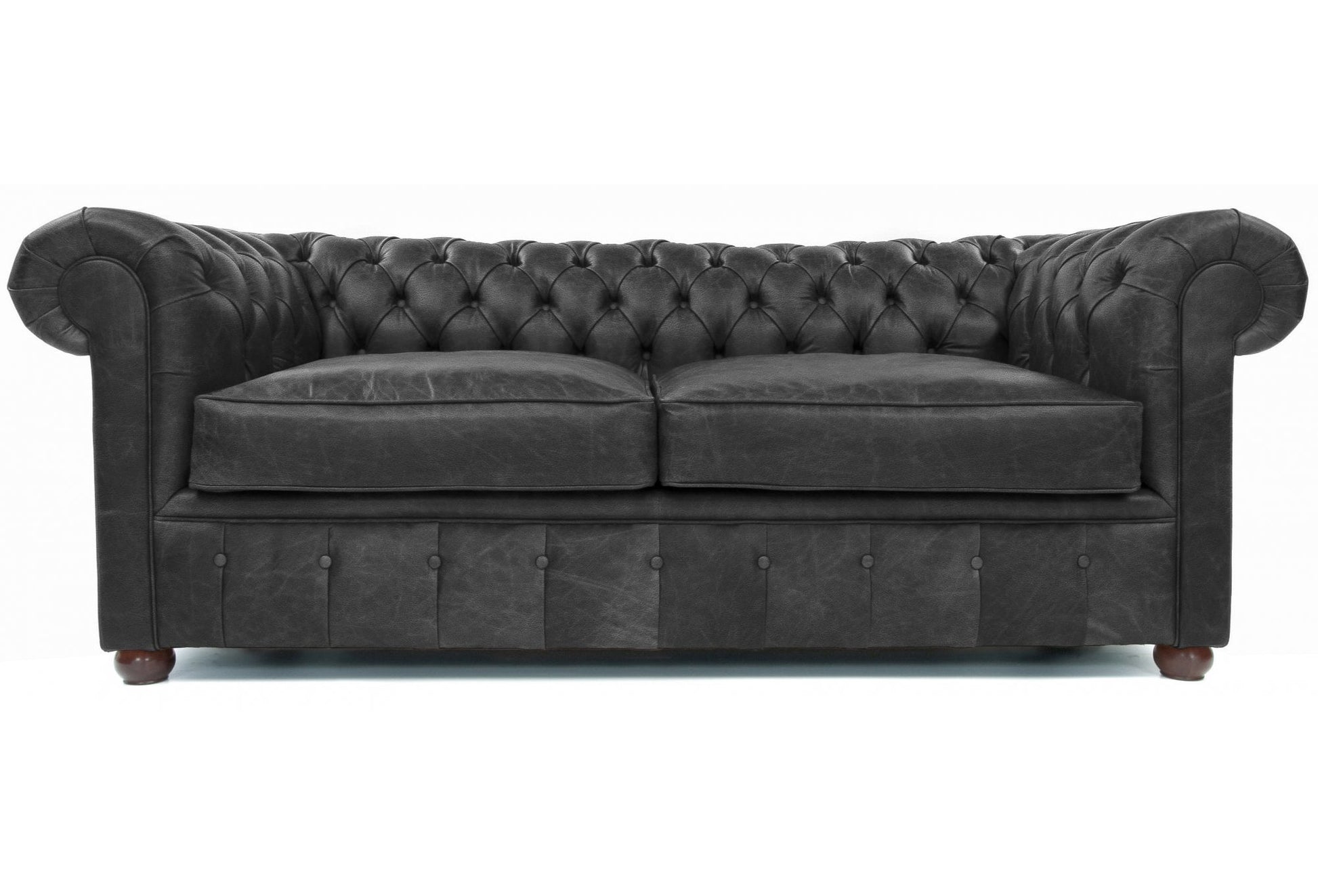 Old Boot Sofas Chester Sofa Hobnail Leather Graphite
