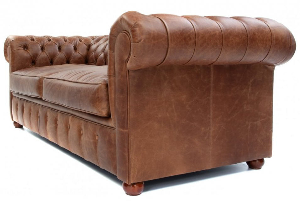 Old Boot Sofas Chester 3 Seater Sofa in Vintage Leather Tan