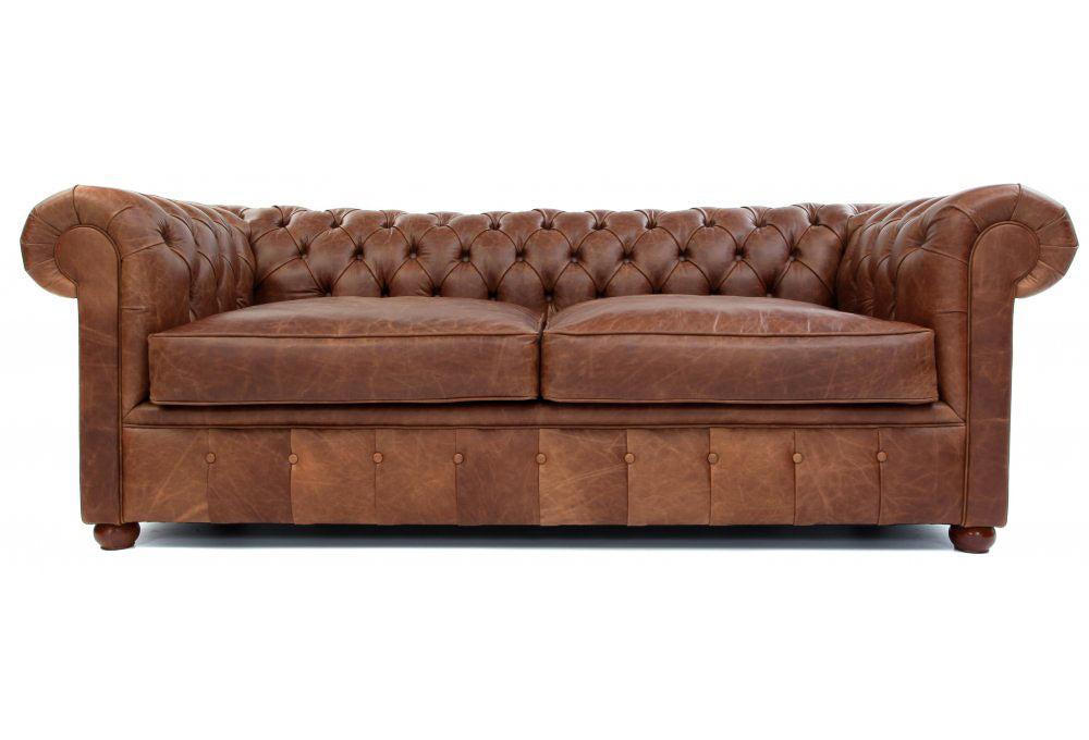 Old Boot Sofas Chester 3 Seater Sofa in Vintage Leather Tan