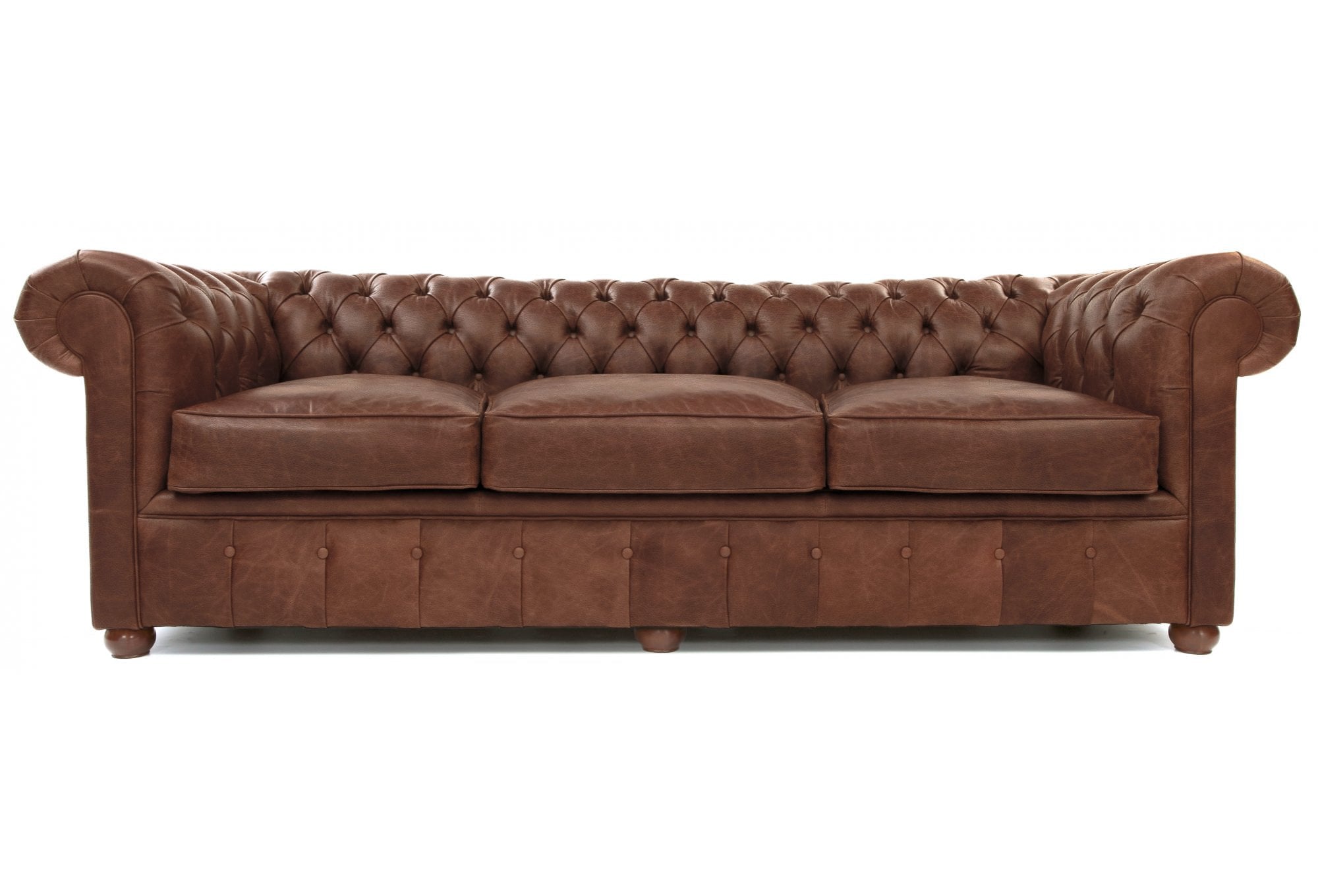 Old Boot Sofas Chester Sofa Hobnail Leather Mocca