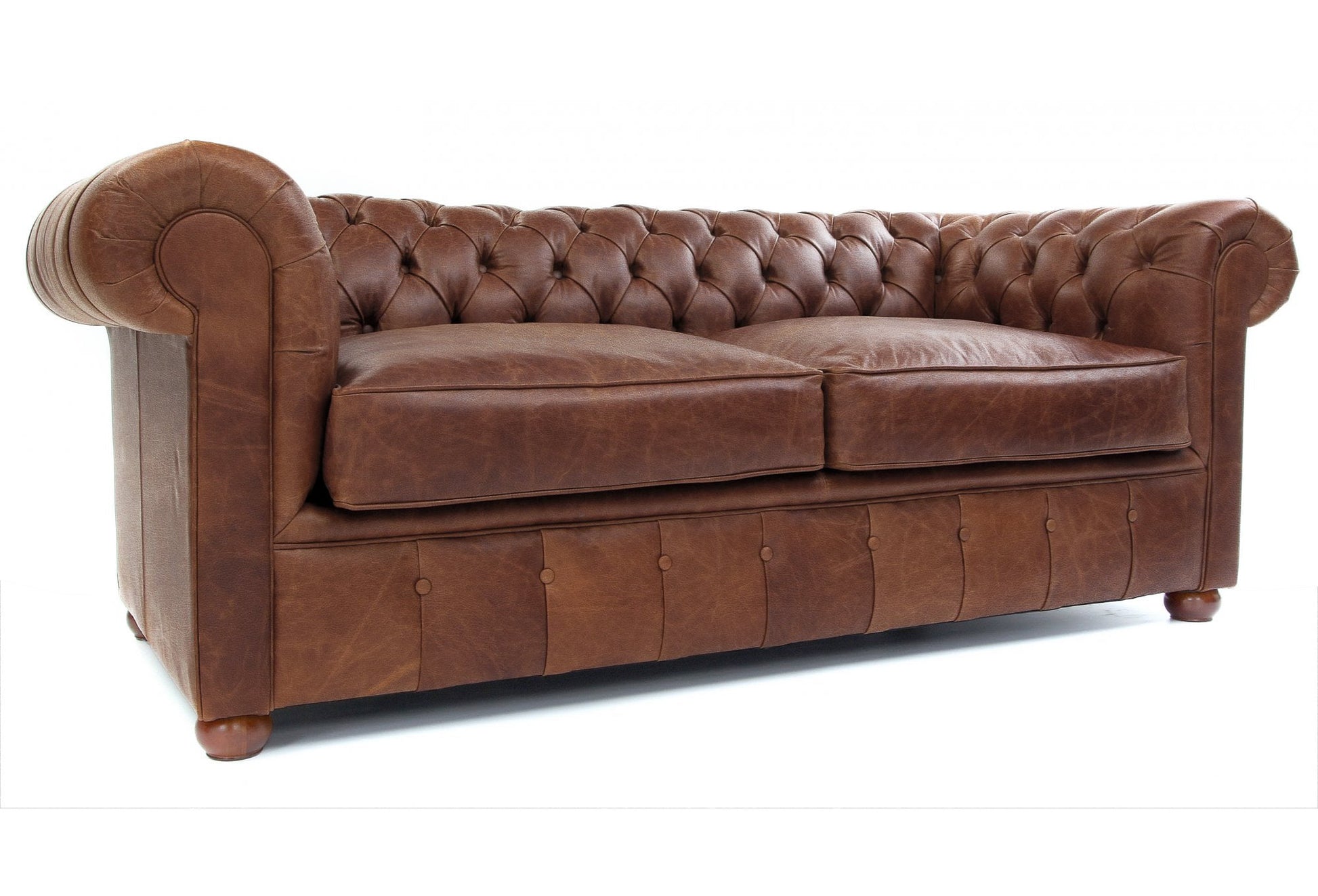 Old Boot Sofas Chester Sofa Hobnail Leather Mocca