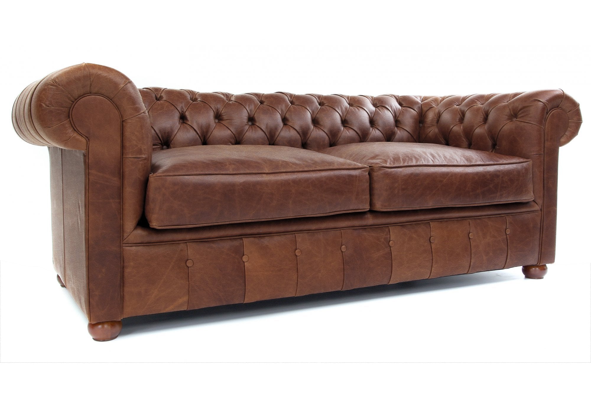 Old Boot Sofas Chester Sofa Hobnail Leather Mocca