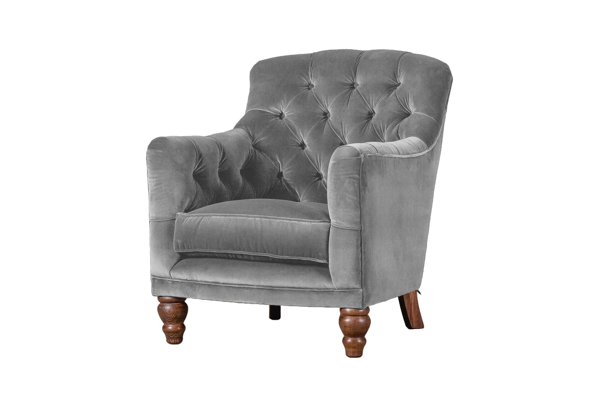 Old Boot Sofas Cubby Armchair Aged Velvet Ash