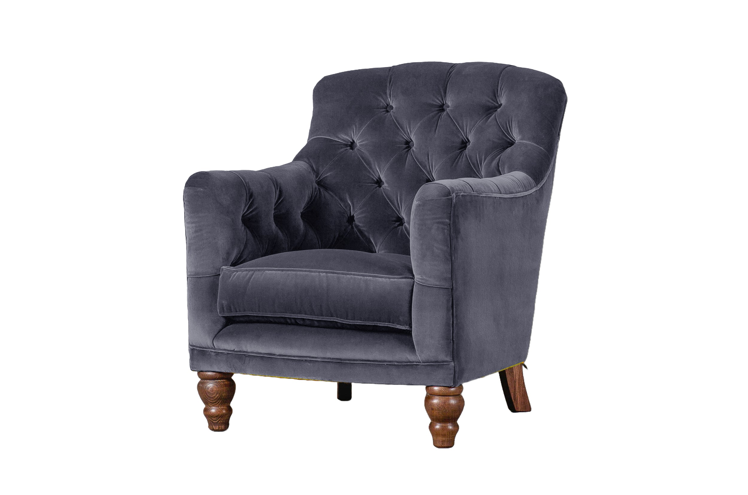 Old Boot Sofas Cubby Armchair Aged Velvet Denim