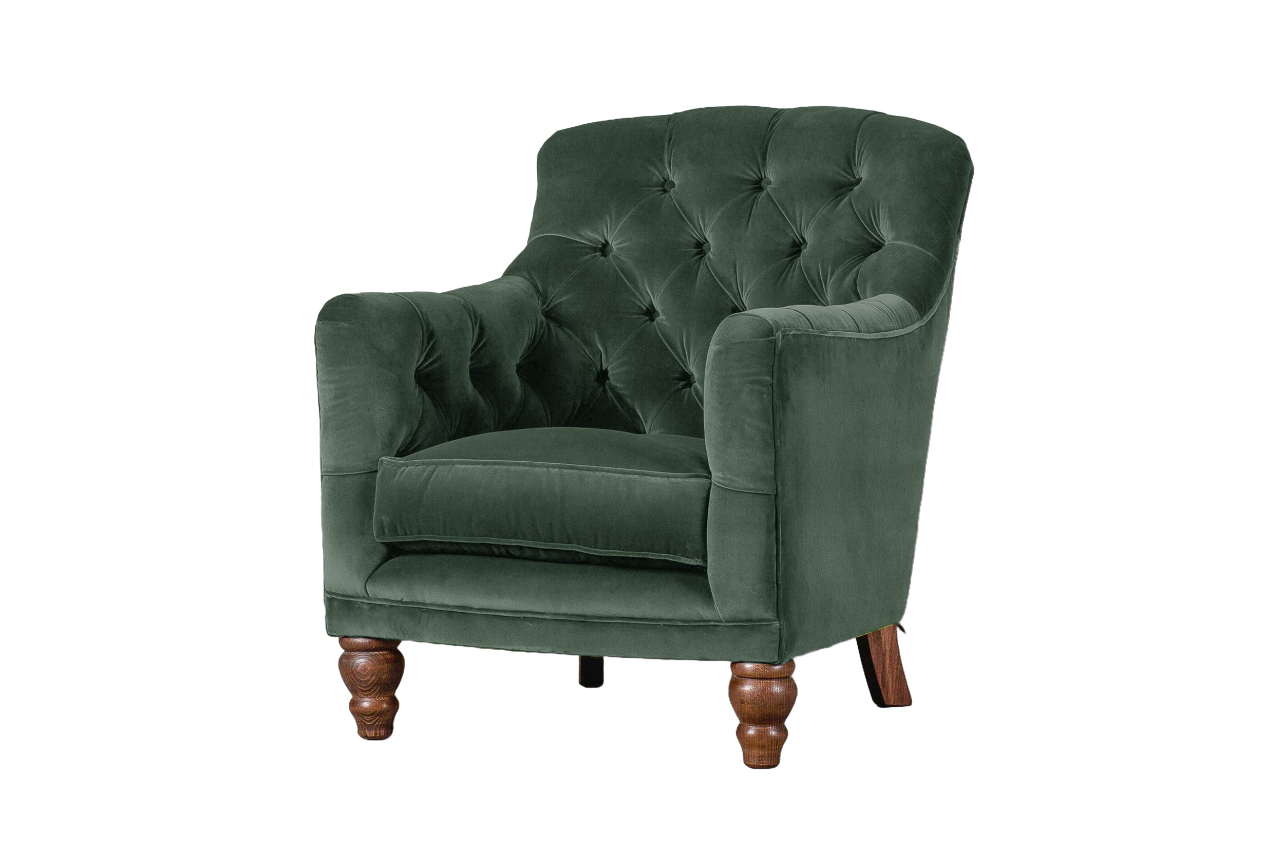 Old Boot Sofas Cubby Armchair Aged Velvet Emerald