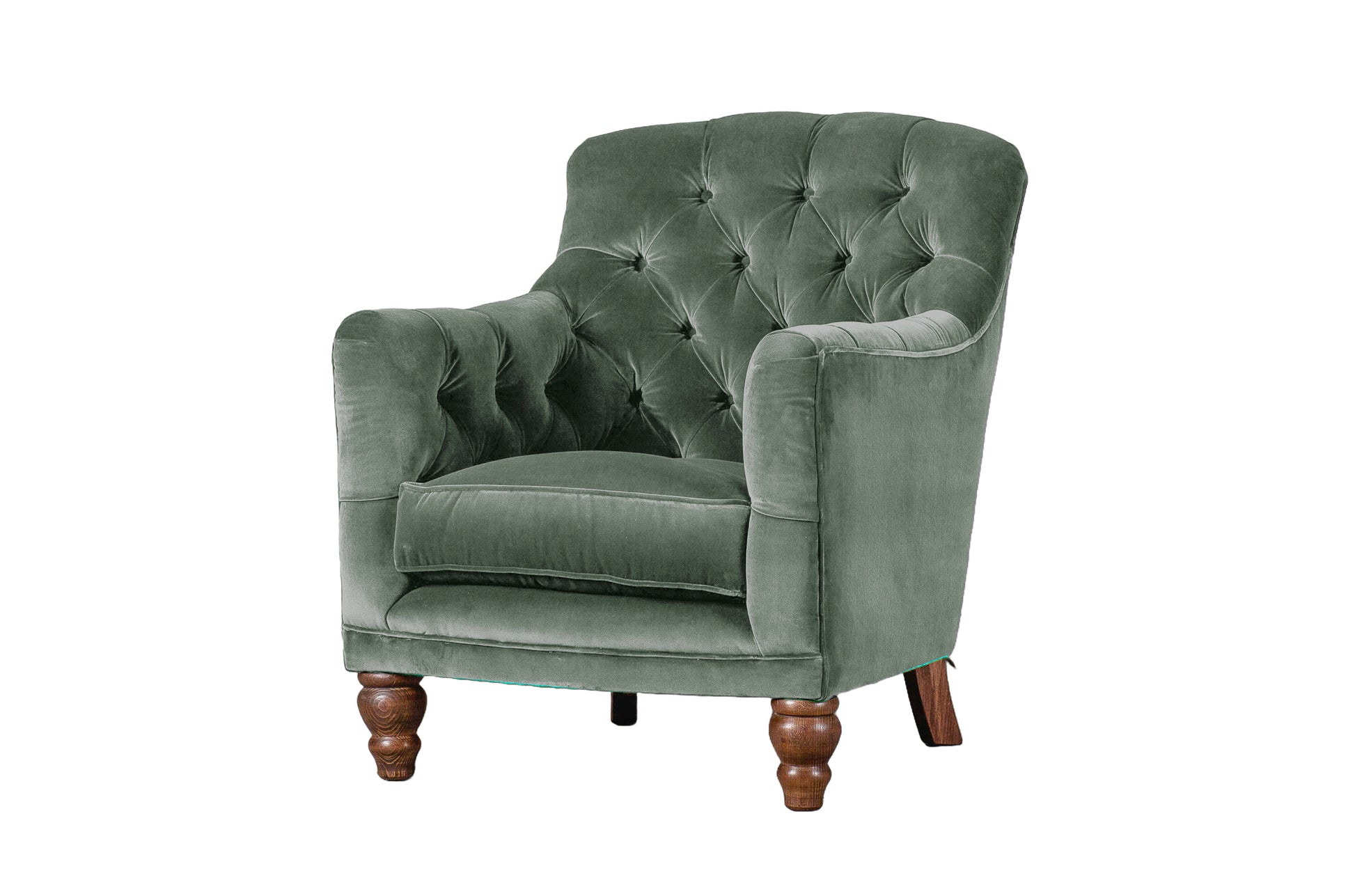Old Boot Sofas Cubby Armchair Aged Velvet Seaglass