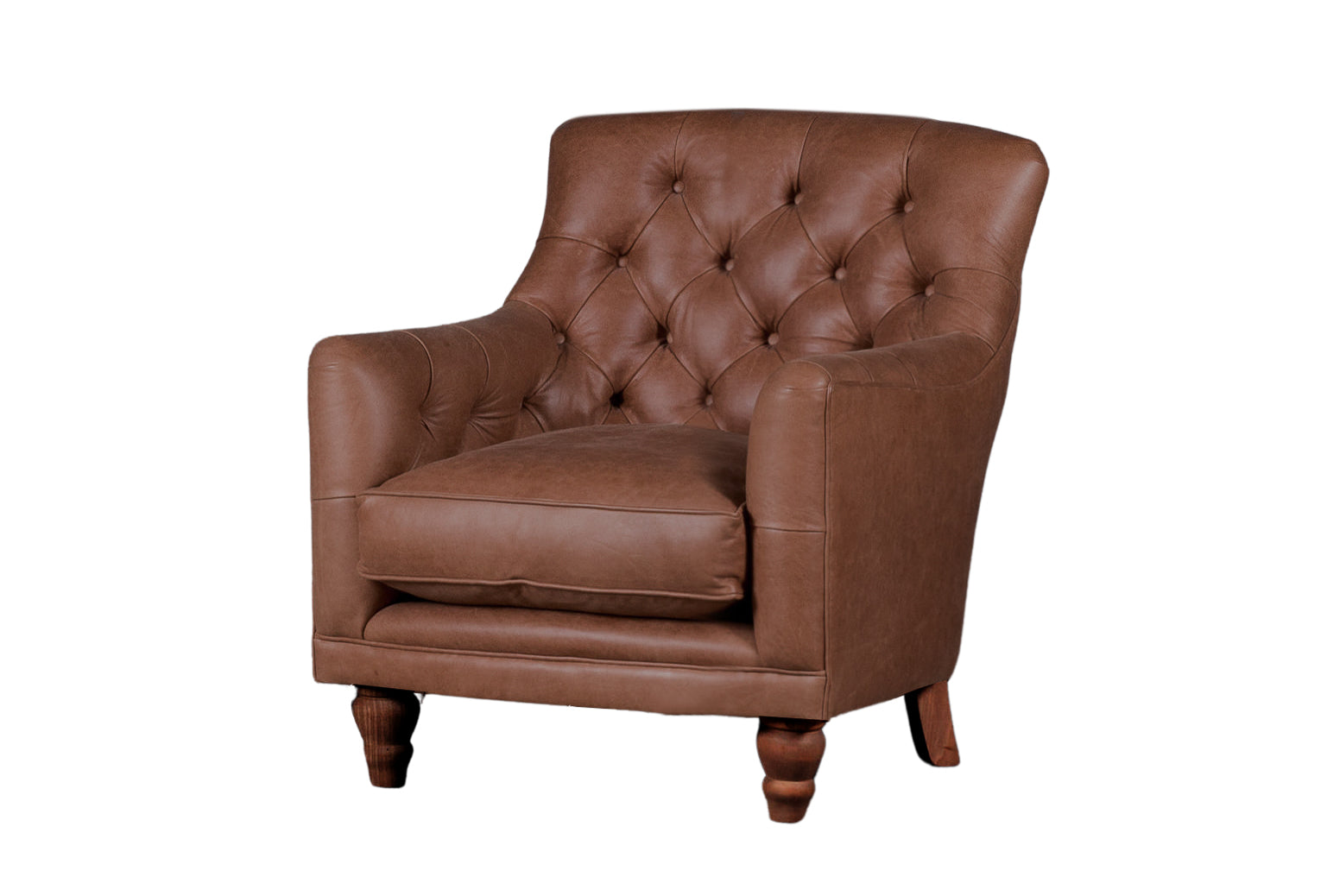 Old Boot Sofas Cubby Armchair Hobnail Leather Mocca