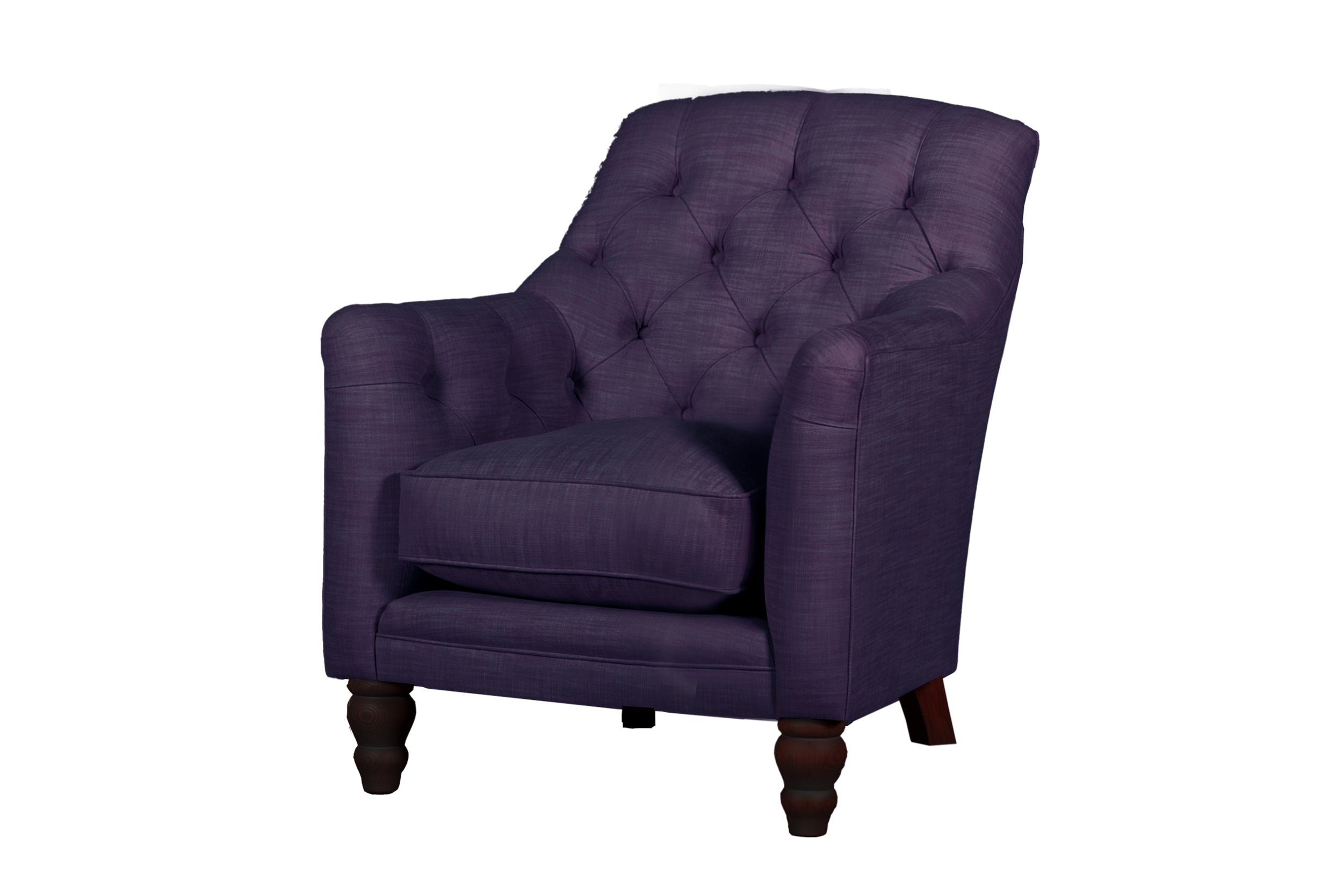 Old Boot Sofas Cubby Armchair Shabby Velvet Grape
