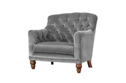 Old Boot Sofas Cubby Armchair Aged Velvet Ash