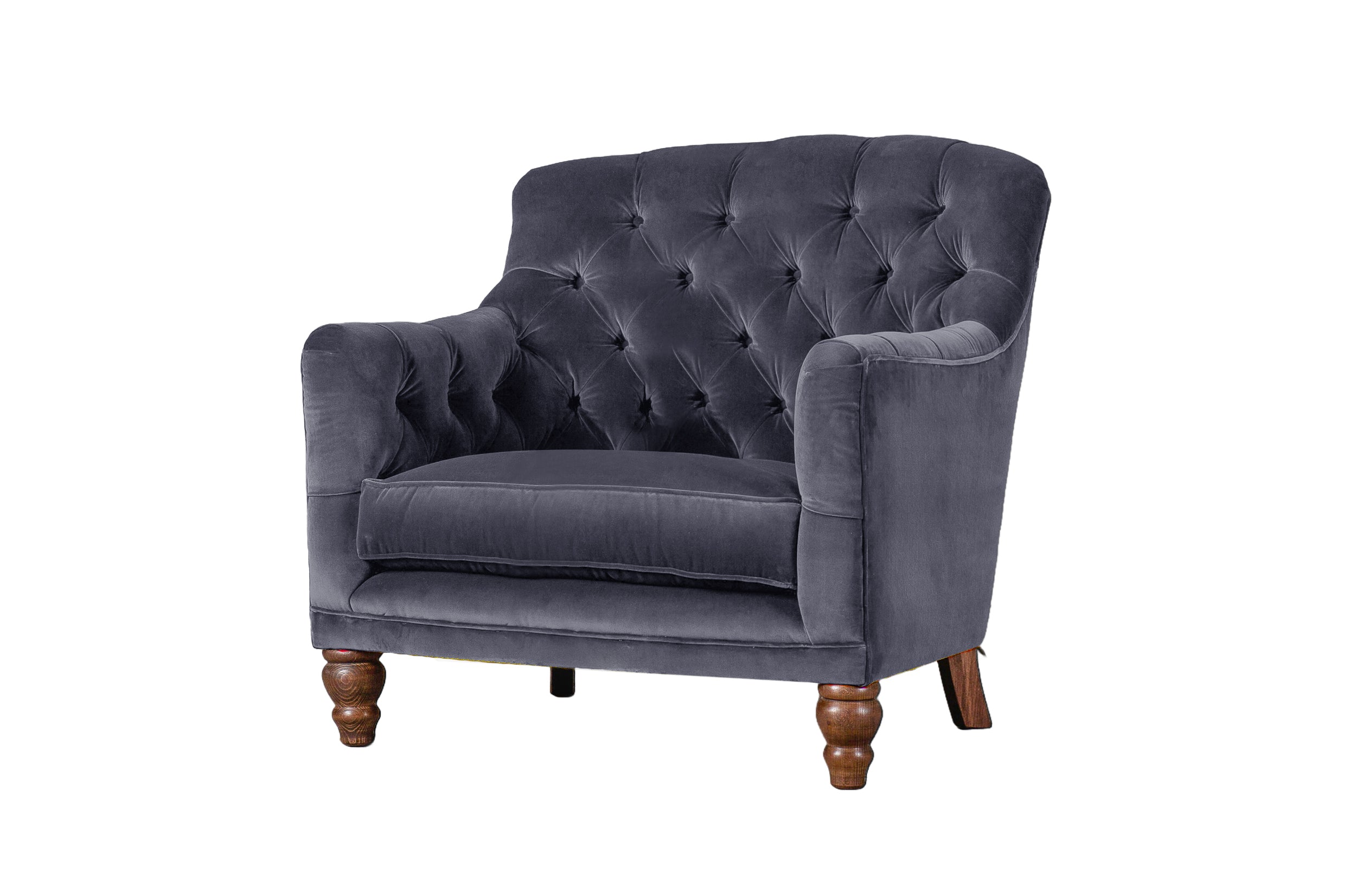 Old Boot Sofas Cubby Armchair Aged Velvet Denim